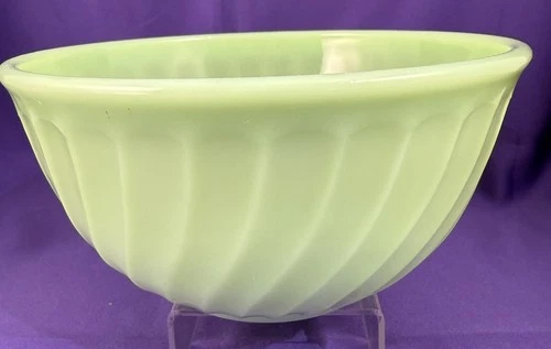 Fire King Jadeite Swirl 8 Inch Mixing Bowl