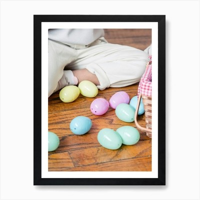 Ostereiersuche 2 Kunstdruck gerahmt Wandbild Poster Leinwanddruck Bild