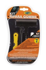 Kit Ripara Pneumatici Emergenza Auto Moto Riparazione Gomme Foratura Tubeless Si - Miniatura 1
