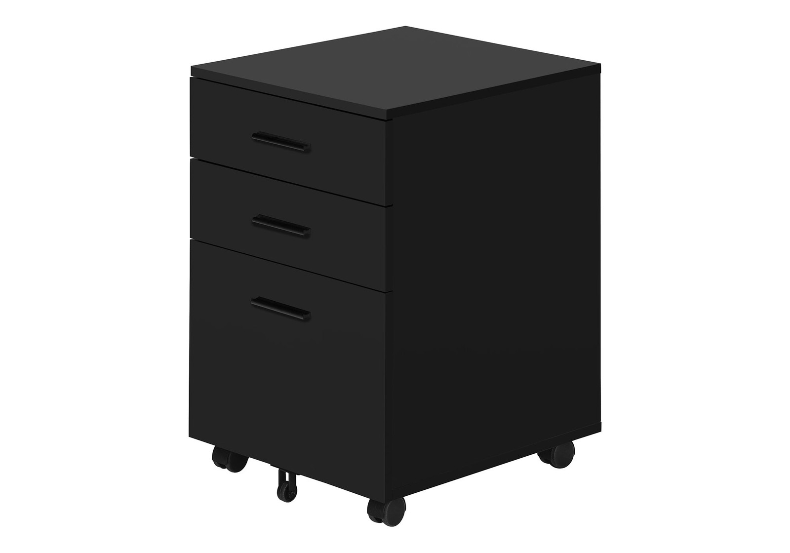 Modern Black Laminate Mobile File Cabinet for Efficient Office Storage and Organization