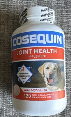 Cosequin Joint Health Supplement For Dogs All Sizes 120 Chewable Tablets MSM