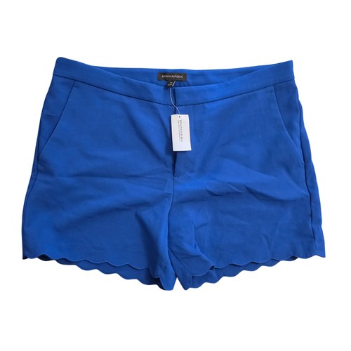 Banana Republic Royal Blue Scalloped Hem Shorts Womens 14 NWT 784051-00-1