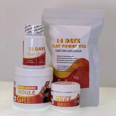 Boule Gres Garcinia Cambogia Detox & Slimming Set, Powder, Cream, Capsules, Tea