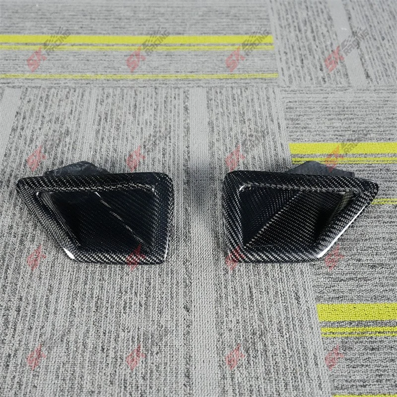 Carbon Fiber Front Bumper Vents Air Duct Scoop Intake Cover For Nissan 370Z Z34 - Image 3 of 4