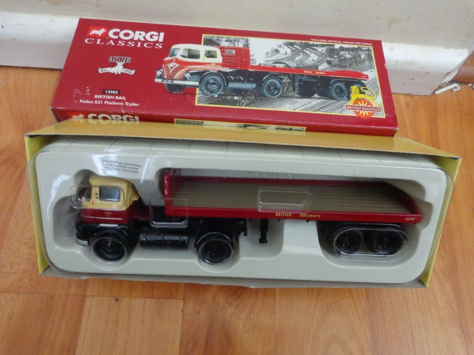 1/50 CORGI CLASSICS BRITISH RAIL FODEN S21 PLATFORM TRAILER TRUCK 13903 - Image 2 of 2