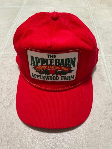 Vintage Apple Barn Hat Red Corduroy 