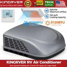 15000BTU RV Air Conditioner Rooftop 2-in-1 Heating & Cooling Camper AC Unit 115V