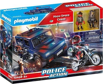 Playmobil High-Speed Chase Police Action #70464 60 Pieces Age