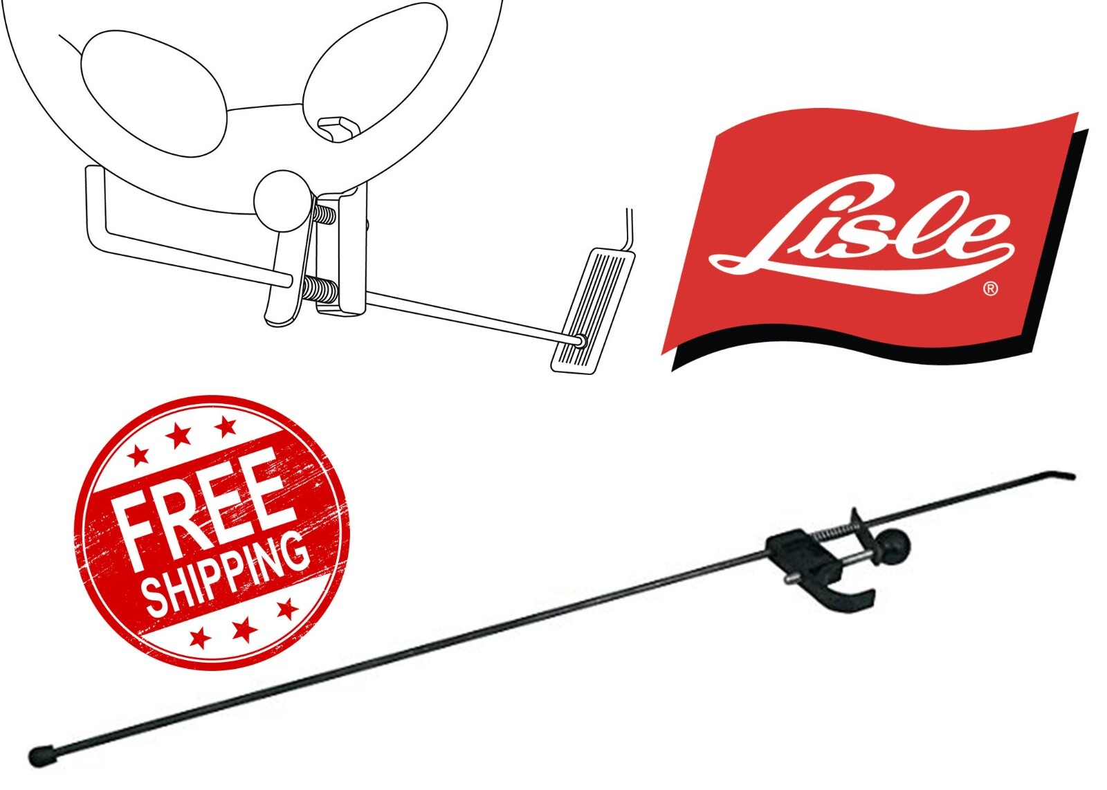 Lisle 48700 Throttle Pedal Depressor 40" Brake and Accelerator Pedal