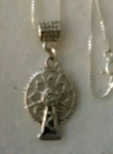 FERRIS WHEEL Necklace on Chain or Charm Only - 3D Pewter Carnival Fair Park Ride