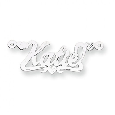 Namensschild aus Sterlingsilber mit Kette aus Sterlingsilber personalisieren