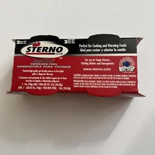 Sterno Canned Heat 2 Pack Cooking Fuel 7oz Each Camping Stove New