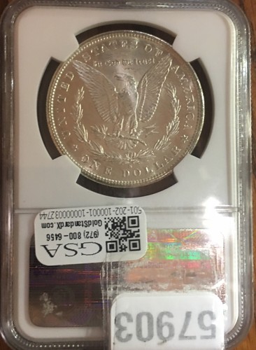 1881-S $1 NGC MS 66 Morgan Dollar Graded Brite Coin 1 Dollar - Picture 5 of 7