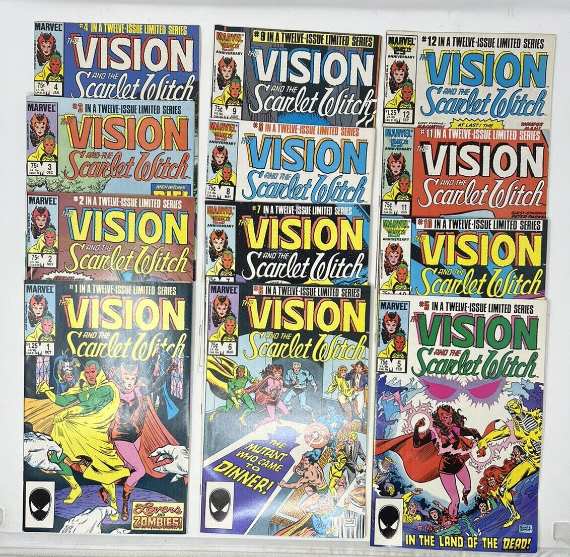 Vision And The Scarlet Witch Lot 1985 Complete 1-12 VF+