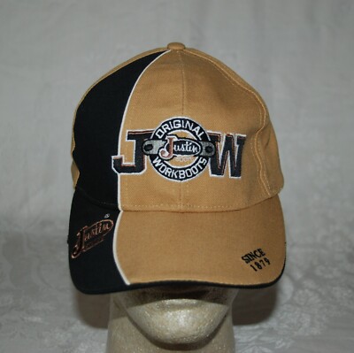 Vintage Justin Boots Workboots Adjustable Baseball Cap Hat Since