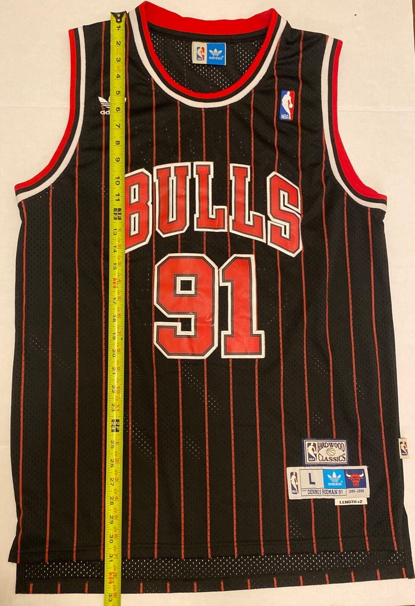 Champion Dennis Rodman Jersey Chicago Bulls 44 Large Vintage NY Mens Red