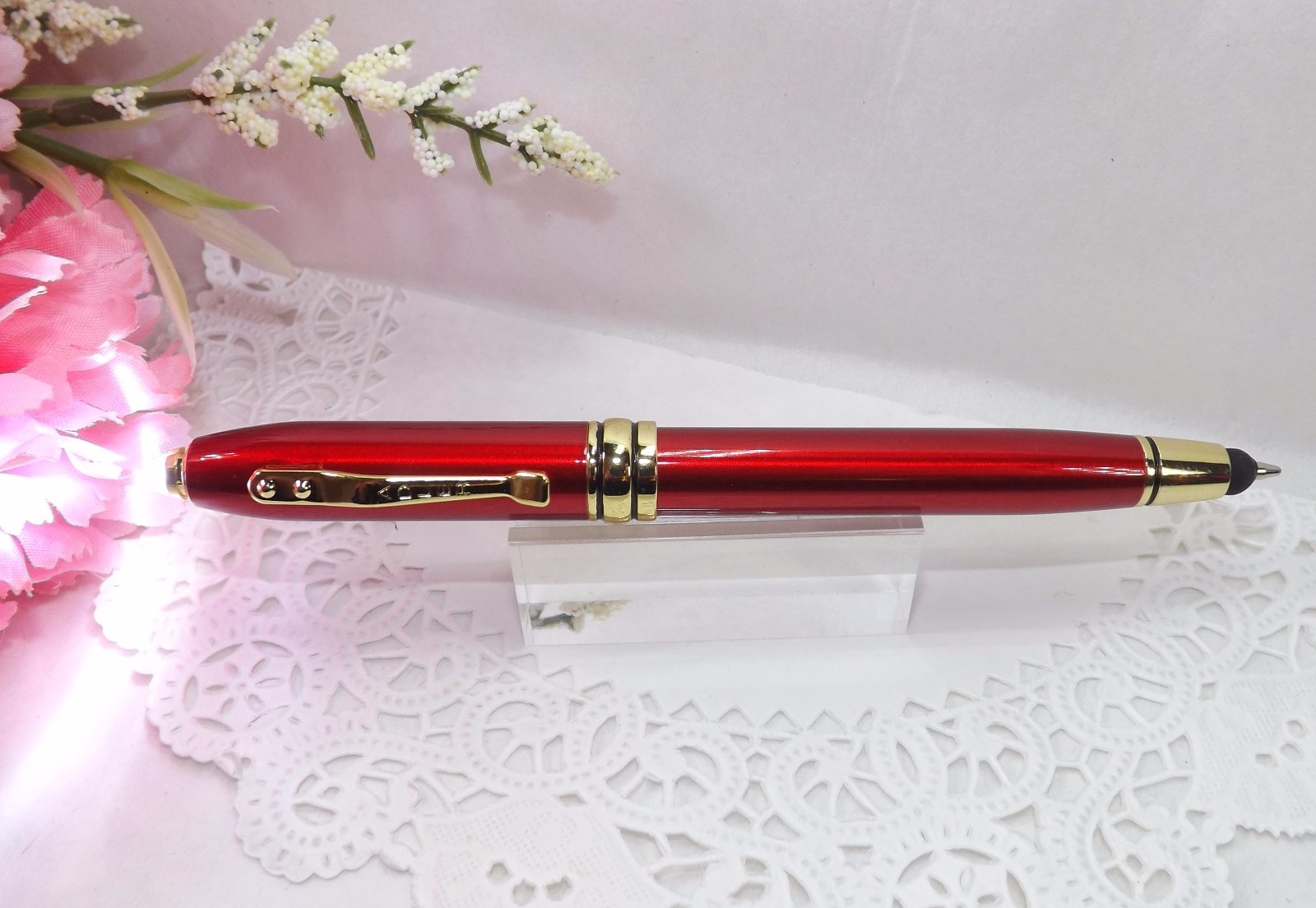 3 in 1 Royale Excel Tech Red Ballpoint Stylus LED Adler Pen (High