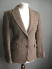 Massimo Dutti Jacket 8 6 34 100% Wool Tweed Blazer Coat Country Hacking Riding