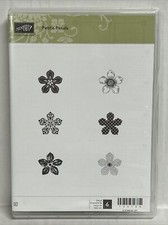 Stampin Up Petite Petals Stamp Set Flowers Blossoms Patterns Rubber