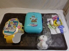 Pet Dog Care Play Set Doctor Kit for Kids 16 Pcs Pretend Vet Grooming Toys