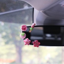 10 Pcs Pink Flower Car Accessories for Women Interior Aesthetic Cherry Blosso...