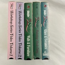 Lot of 5 Folk Art One Stroke VHS Tapes Donna Dewberry  HOW TO PAINT TAPES