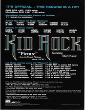 KID ROCK Vintage Picture 2002 PROMO TRADE AD Poster for Cocky MINT 8.5x11 USA