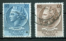 1954 italia repubblica Siracusana £.100/ 200 usata
