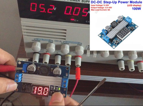 100W DC-DC Boost Step up Adjustable Converter 3-35V to 3.5-35V 5V 12V 24V 9A LED - Picture 2 of 11