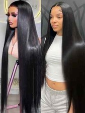 30 Inch 200 Density 13x4 Lace Front Human 13x6 HD Transparent Lace Frontal Wig