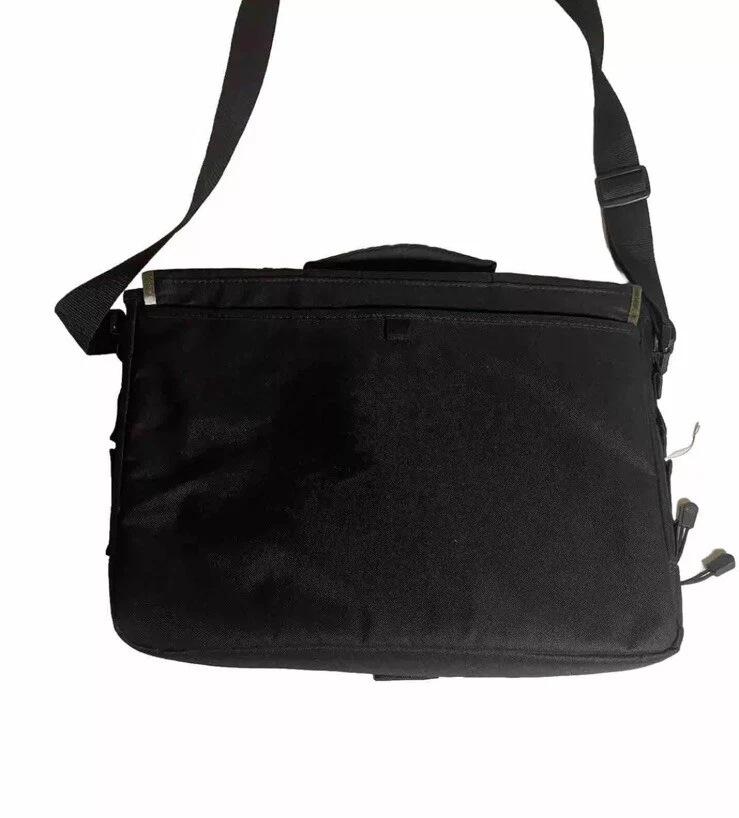 Lenovo Laptop Shoulder Bag Messenger Bag Many Compartments Black/Olive Green - Image 3 of 4