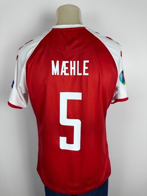 DENMARK 2021 2022 HOME FOOTBALL SHIRT SOCCER JERSEY #5 MAEHLE Size L MENS