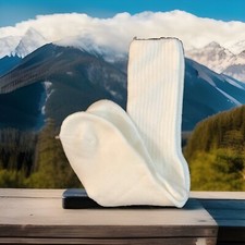 Vintage 16  Length White Socks