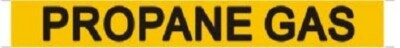 Set of 5 PCS - Pipe Marking- Propane Gas Sign (Sticker,Yellow, 1X8)-REF24-1027