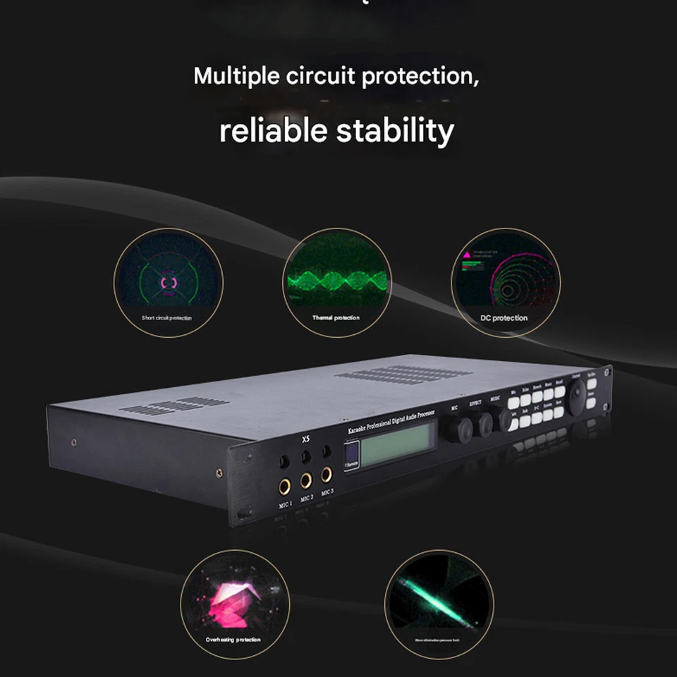 X5 Effect Processor Karaoke Effector KTV Home Digital Audio Processor Reverb - Image 4 of 4