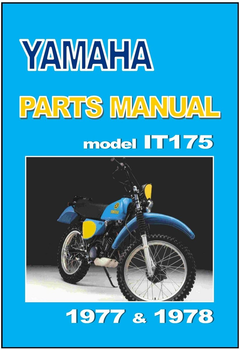 YAMAHA Parts Manual IT175 1977 & 1978 Spares Catalog List IT175D
