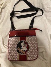 Florida State Seminoles FSU Crossbody Bag 7.5x8.5 Purse 2 Pocket 2ft Strap 48in