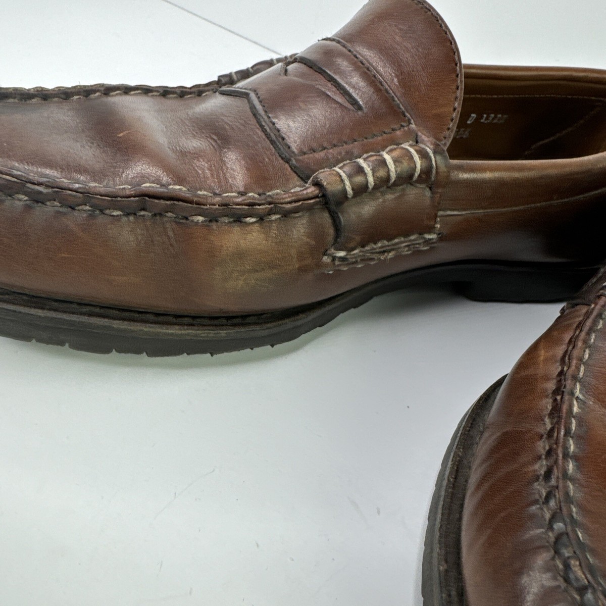 New! Allen Edmonds Rockland Brown Leather Penny Loafers Lug Sole Mens 8 D Allen Edmonds Rockland Men main image 2