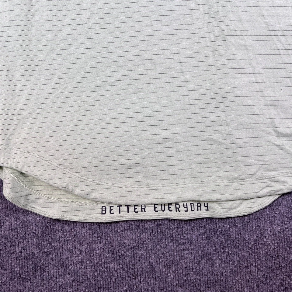 Camisa Lululemon Metal Vent Tech Para Hombres L Verde Claro Rayas Gimnasio Elastizado Entrenamiento Foto 4 de 4