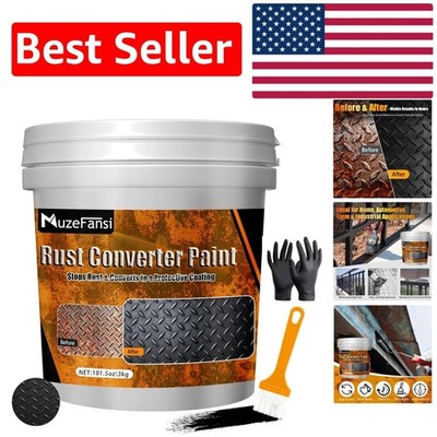 Versatile 2-in-1 Rust Converter and Metal Primer, 101.5oz for Indoor/Outdoor Use