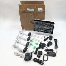 Hiseeu CCTV Security Camera System W/Monitor, NVR & 4 Cameras (WK-12V-4HBF03-AT)