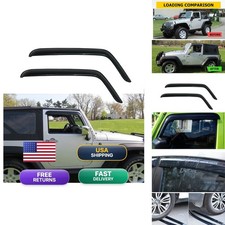 Kucaruce Window Visors Rain Guards 2007-2018 Jeep Wrangler JK 2-Door Only 92328