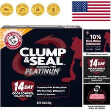Clump  Seal Platinum Cat Litter, 18 lbs   14-Day Odor Control for Multi-Cats