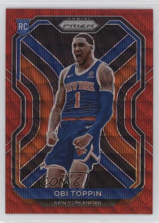 2020-21 Panini Prizm Ruby Wave Prizm Obi Toppin #280 Rookie RC 0ms5