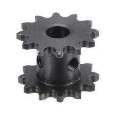 12 Tooth Sprocket Double Strand 1/4" Pitch 8mm Bore Carbon Steel