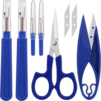 Seam Ripper & Thread Remover Kit - Prof Ergonomic Stitch Cutter Tools - Quilting