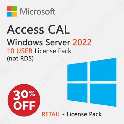 Microsoft Windows Server 2022 - 10 User Client Access Licenses (CALs) BRAND NEW