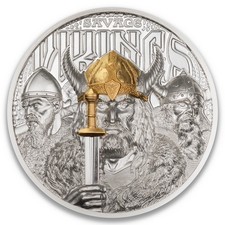 2026 Cook Islands Savage Viking 3oz Silver Coin Ultra High Relief
