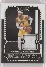 2021 Panini Noir Box Office Memorabilia 5/99 Carmelo Anthony #BOM-CMA HOF 10qe