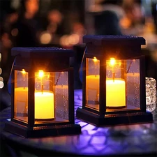 2Pack Solar Hanging Lantern Light Outdoor Garden Yard Tree Desk Party Decor Lamp